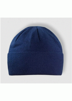 Шапка вязаная п/ш, цвет синий (с флисом) 